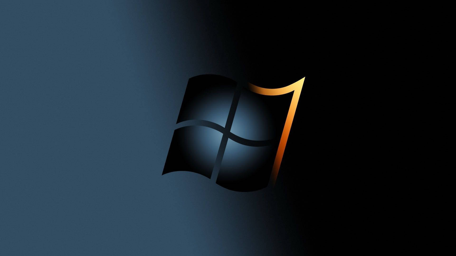 3d 4k Black Orange Windows Logo
