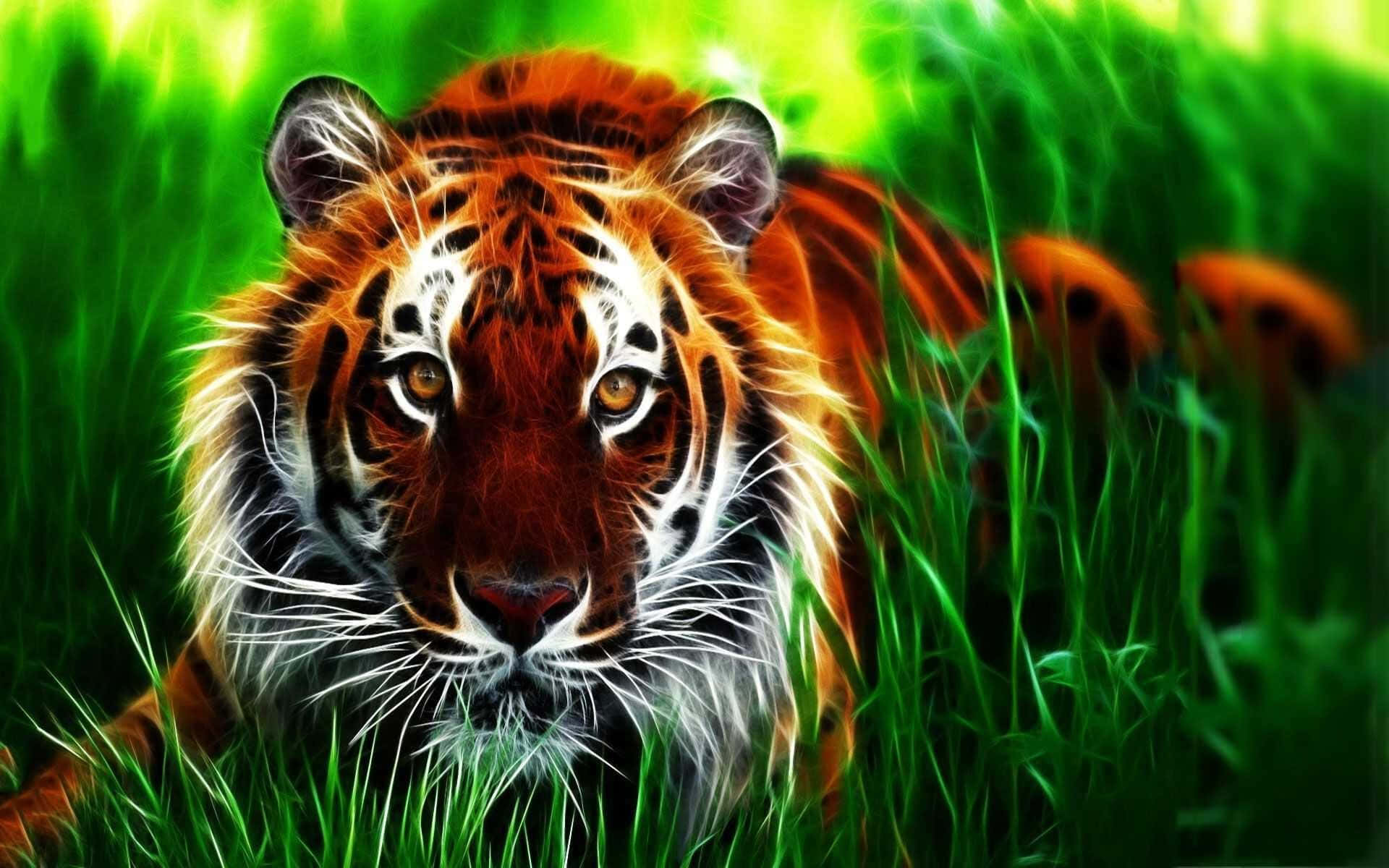 Fascinating 3D Animal in Nature Wallpaper