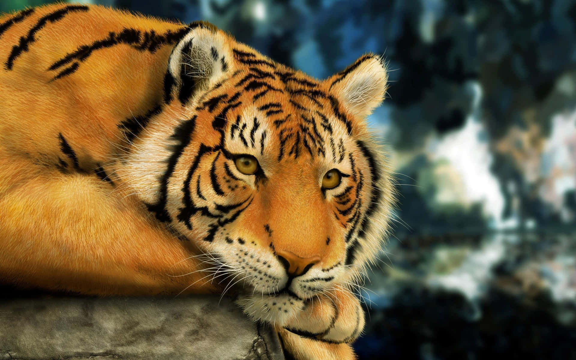 Majestic 3D Animal in a Surreal Landscape Wallpaper