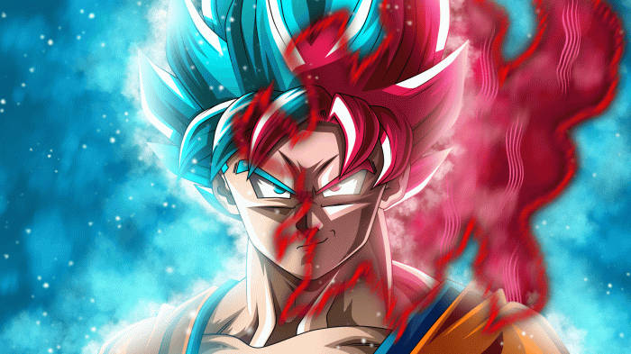 3D Anime Son Goku Adskille sig i 8K Ultra HD Wallpaper