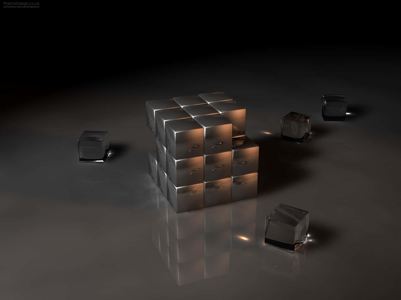 3dkonstbilder På Interfacelift Med Rubiks Kub Som Motiv.