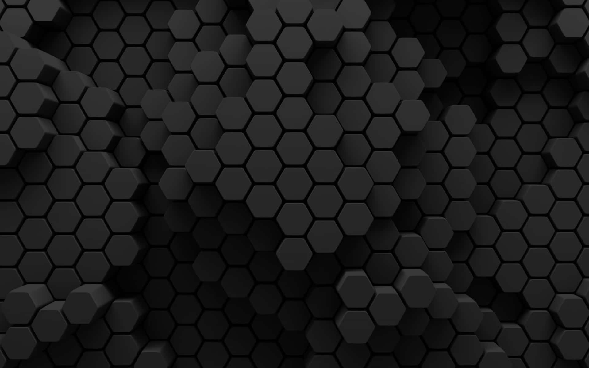 3d Art Picture Black Hexagon Picture