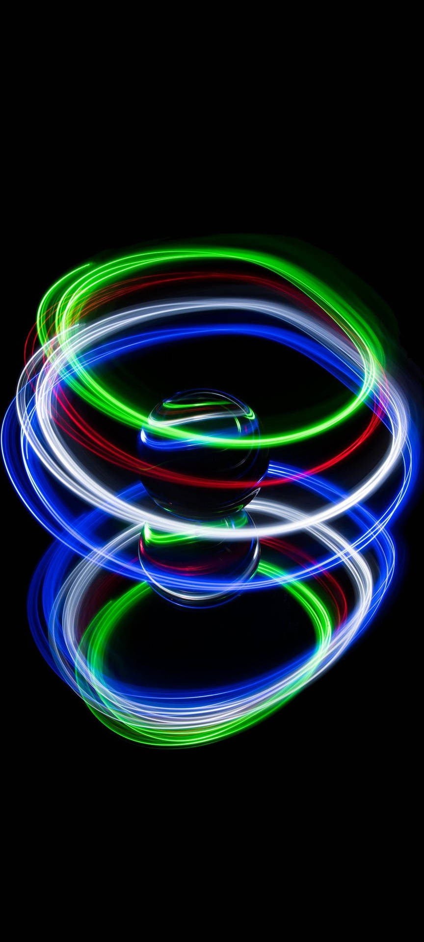 Bakgrundsbildför Dator Eller Mobil: 3d-boll Neon Telefon. Wallpaper