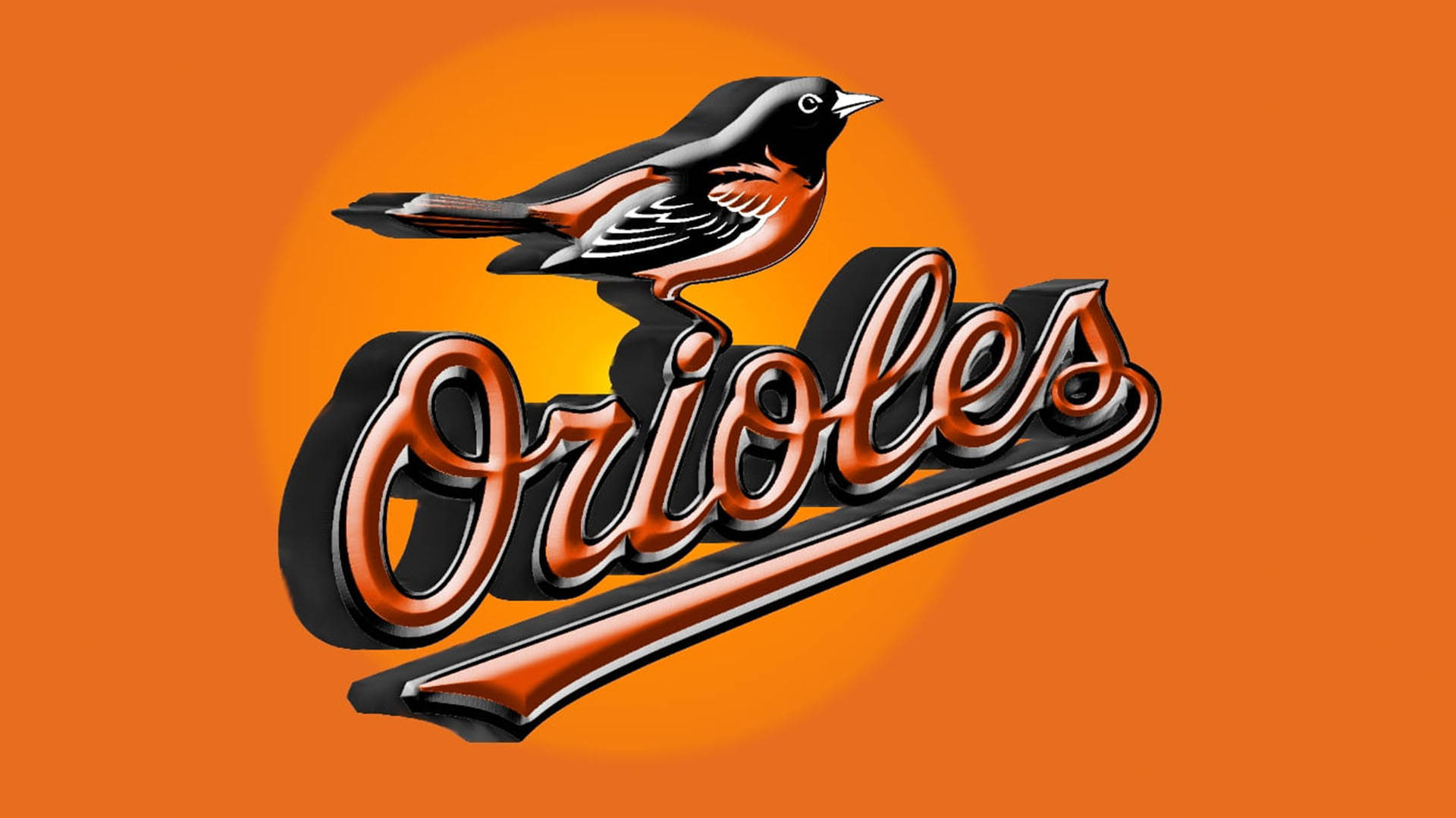 3D Baltimore Orioles 2009 Logo Tapetet Wallpaper