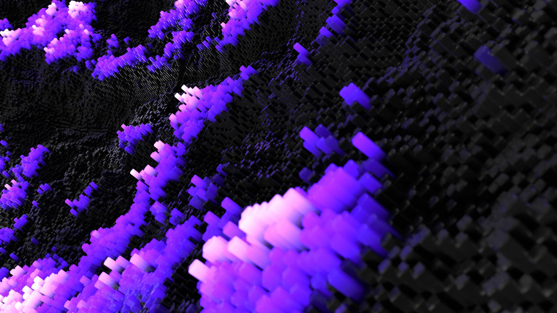 3d Black And Purple Aesthetic Abstract Wallpaper
