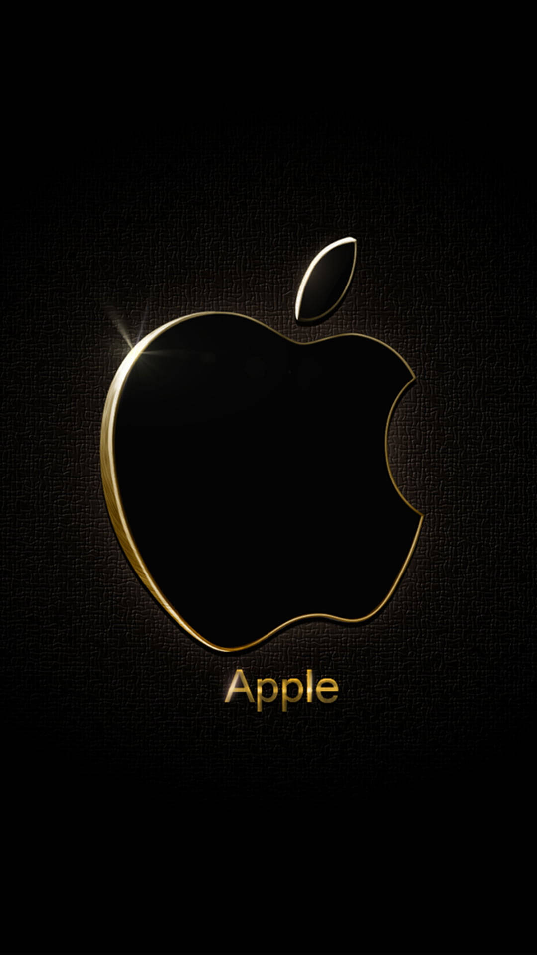 3d Black Apple Logo Iphone Wallpaper