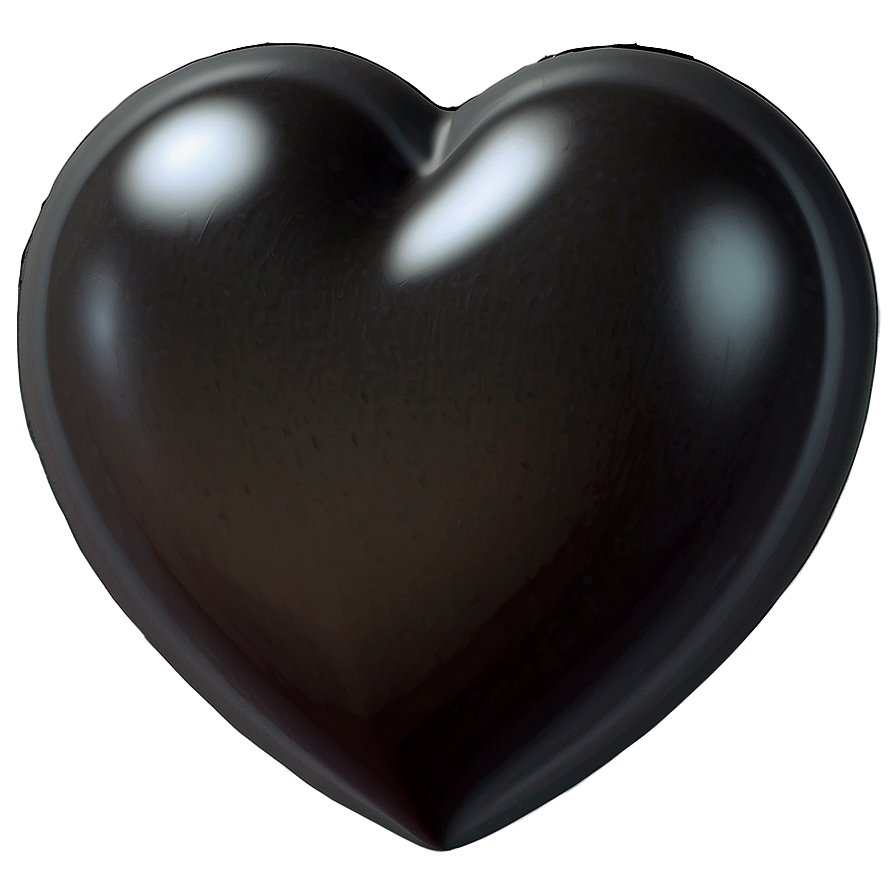 Download 3d Black Heart Emoji Png Mrf76 | Wallpapers.com