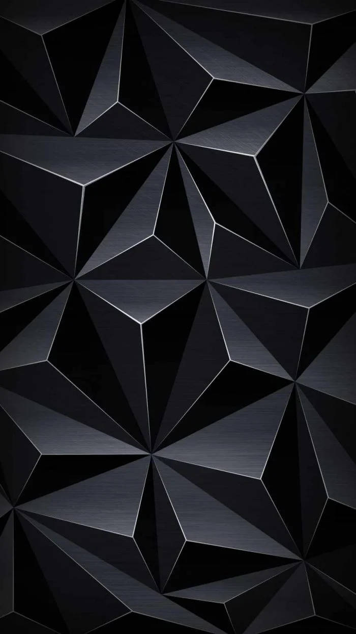 3d Black Triangles Iphone 13 Pro Wallpaper