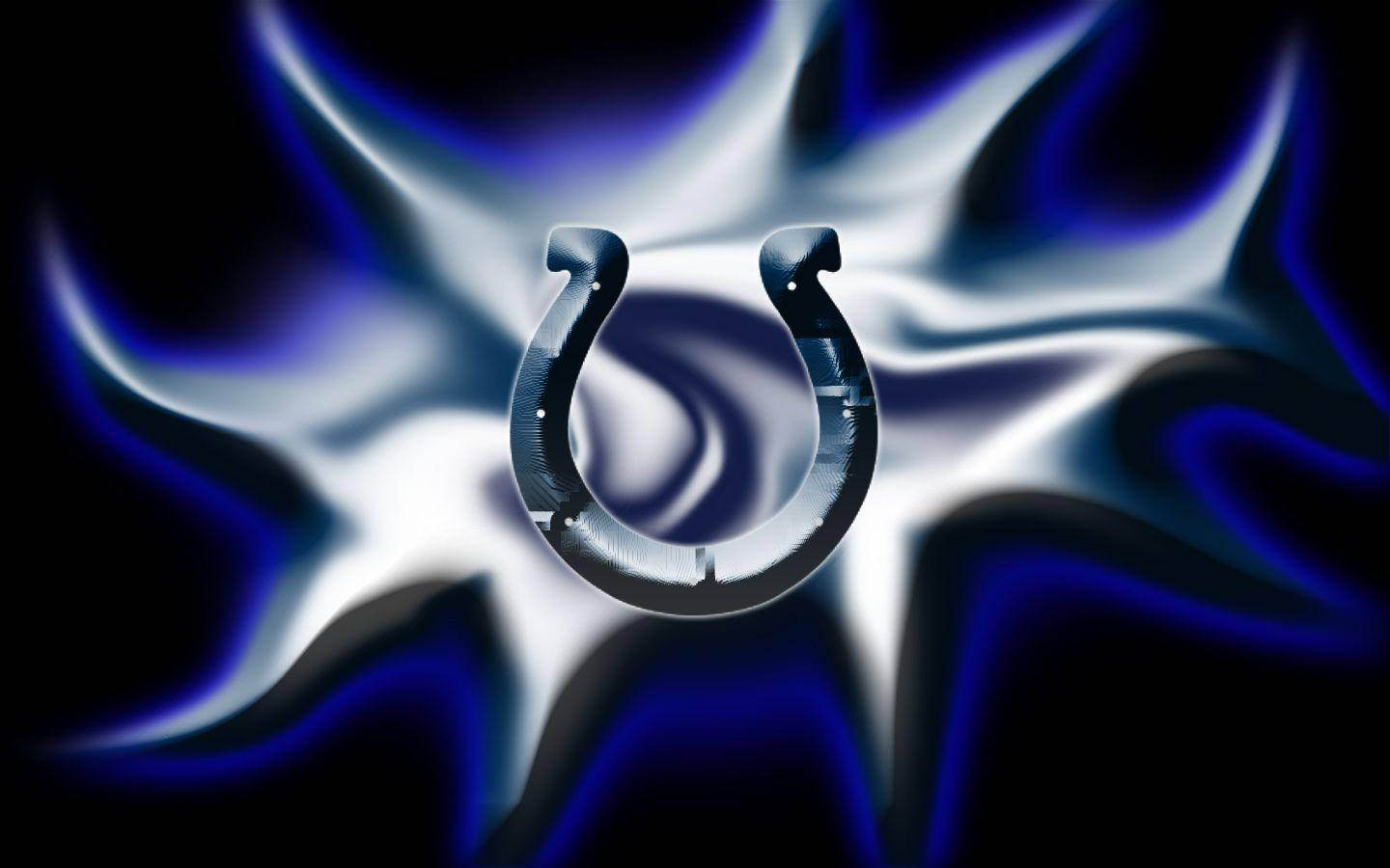 3D Blue Indianapolis Colts Horseshoe Wallpaper