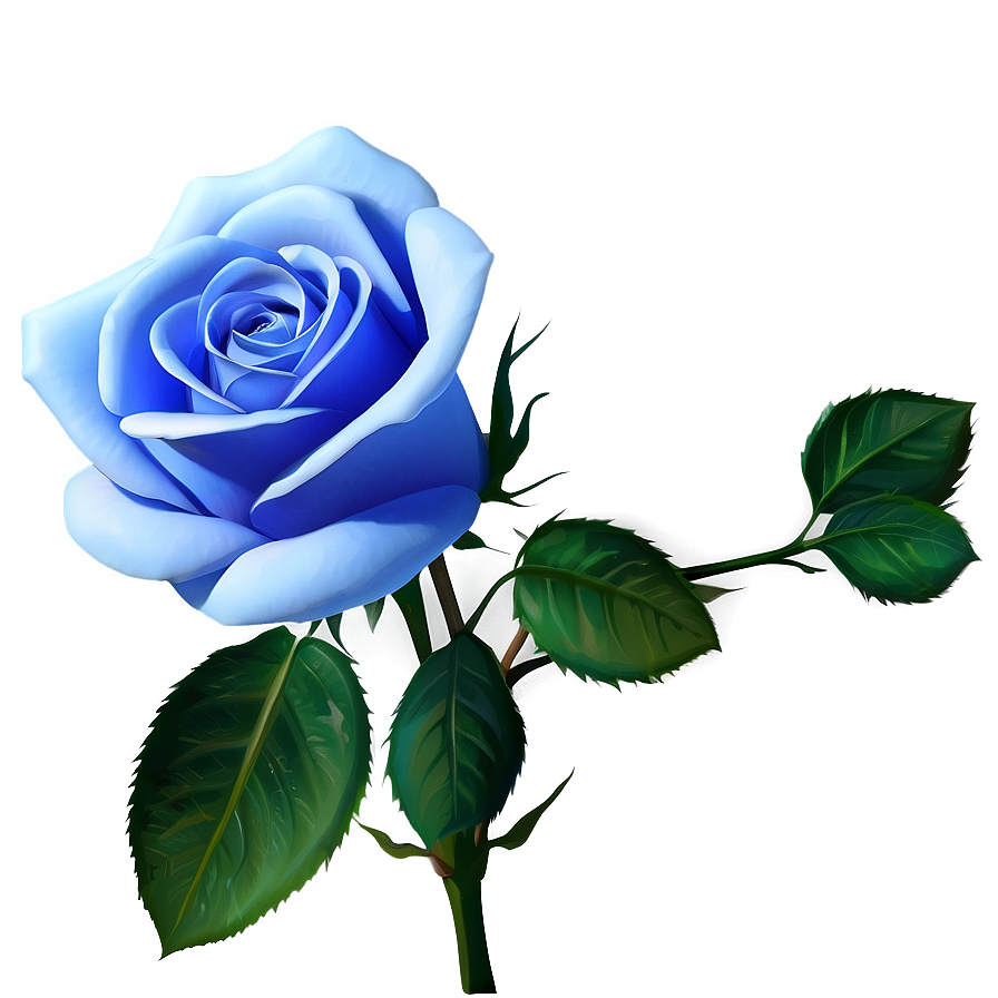 3d Blue Rose Png 06202024 PNG