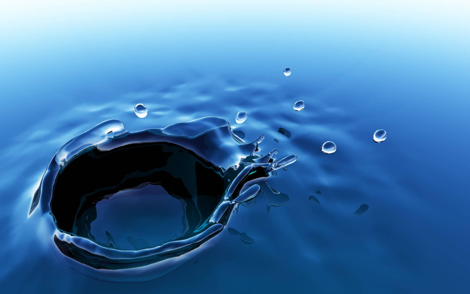 3d Blue Water Splash