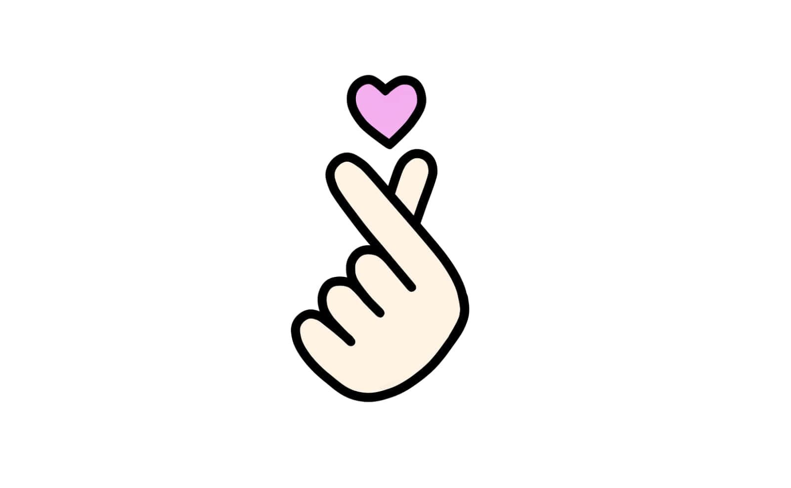 3D BTS Finger Heart Wallpaper