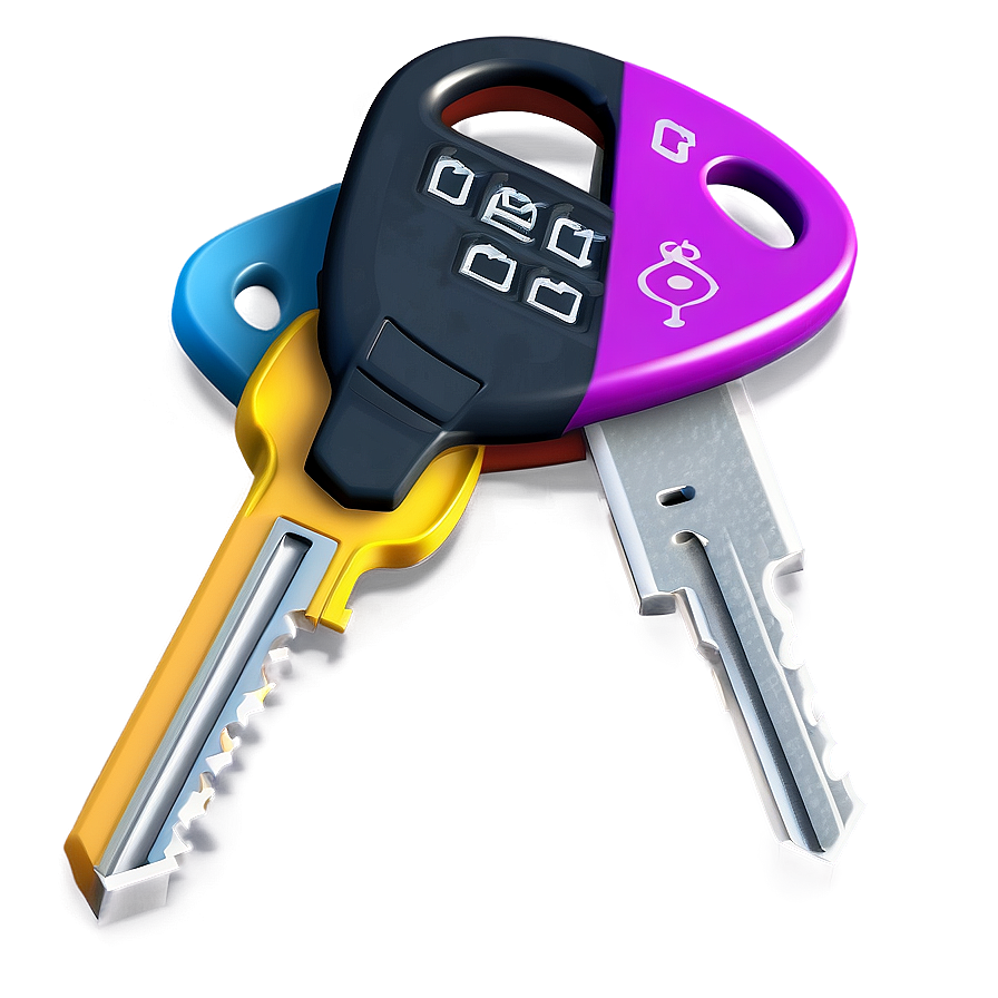 3d Car Keys Png 06122024 PNG