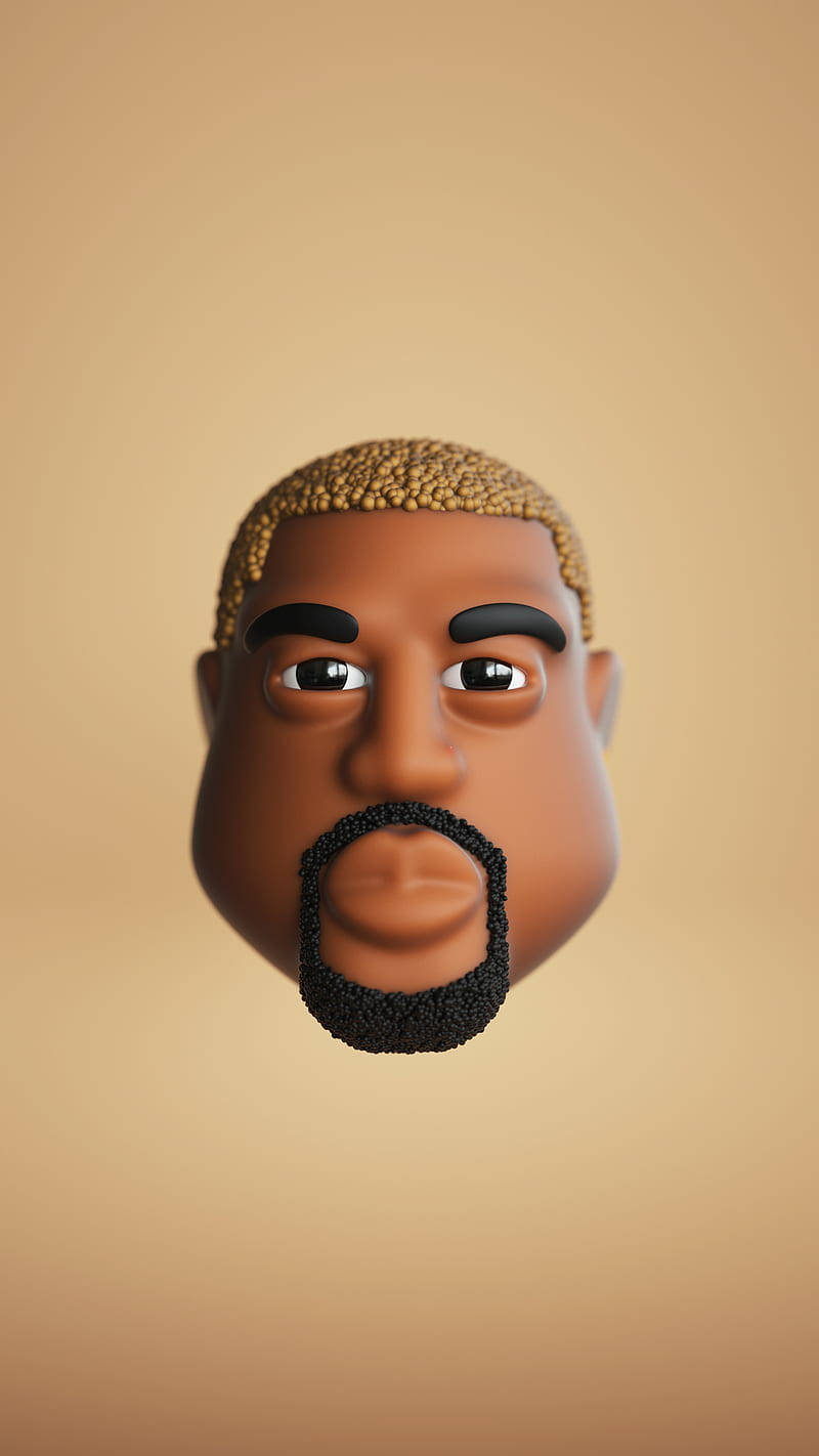3d Cartoon Kanye West Android Background