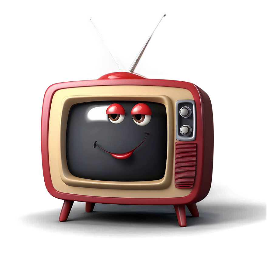 3d Cartoon Tv Model Png 06132024 PNG