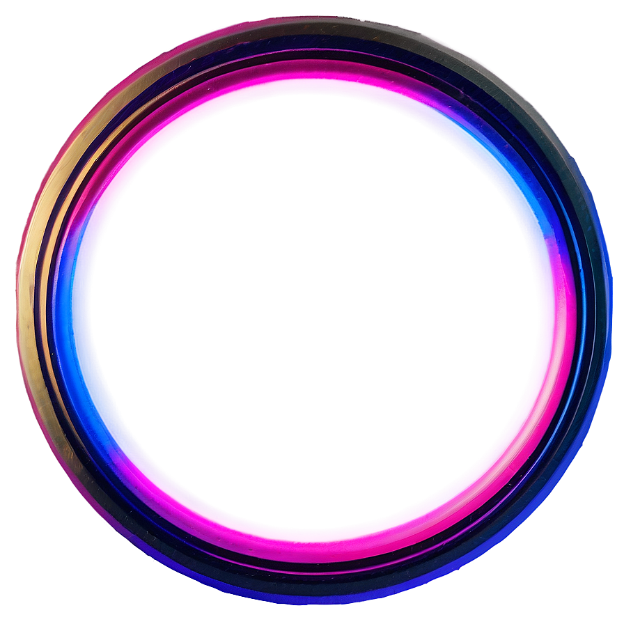 3d Circle With Neon Borders Png 46 PNG