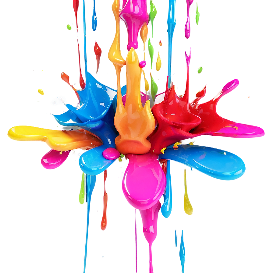 3d Color Splash Png 06252024 PNG