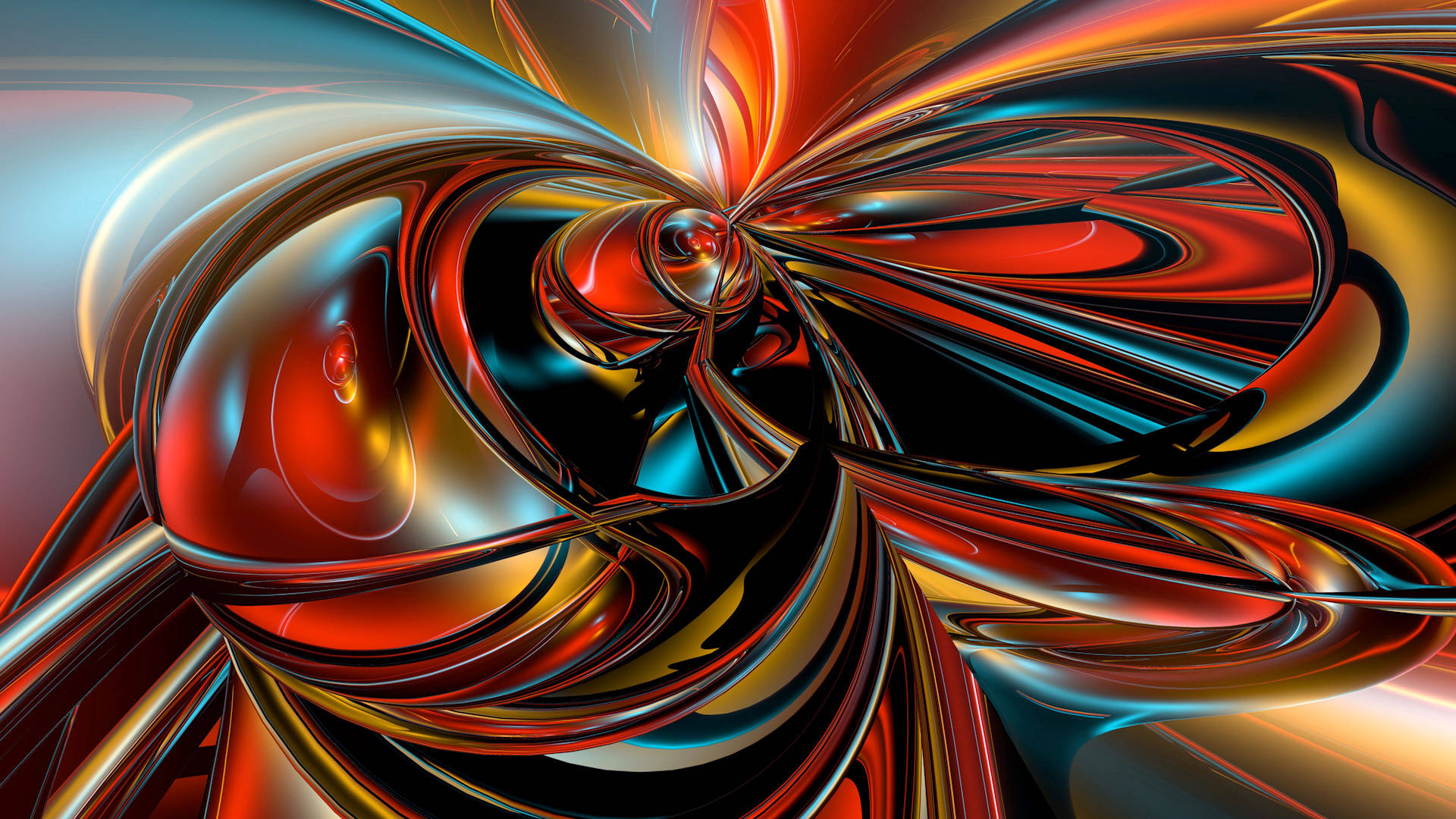 3D colorful fractal abstract artwork wallpaper 