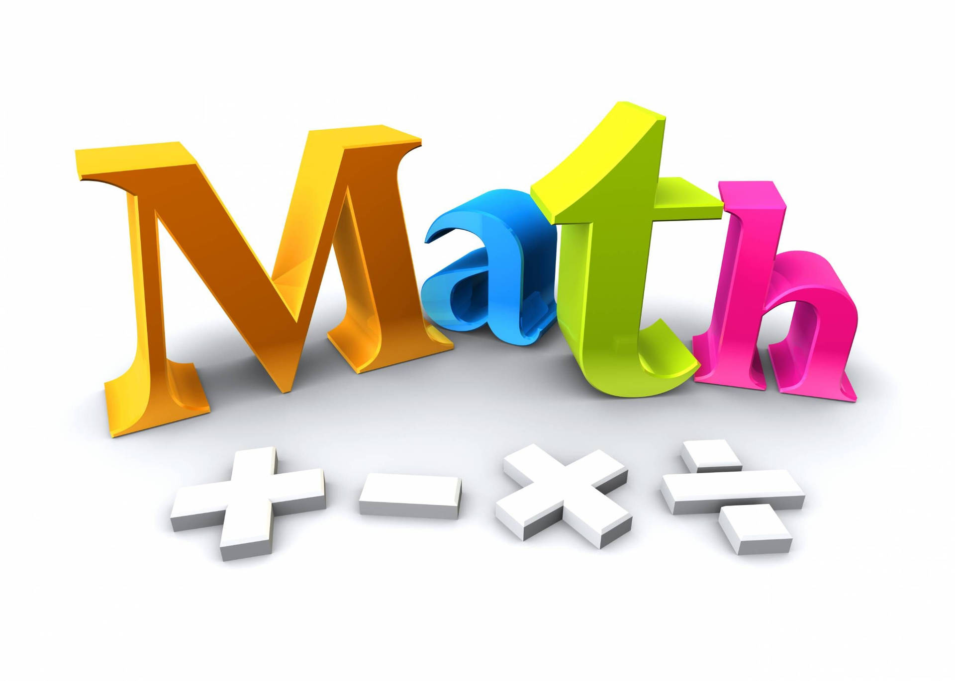 3d Colorful Math Text Illustration