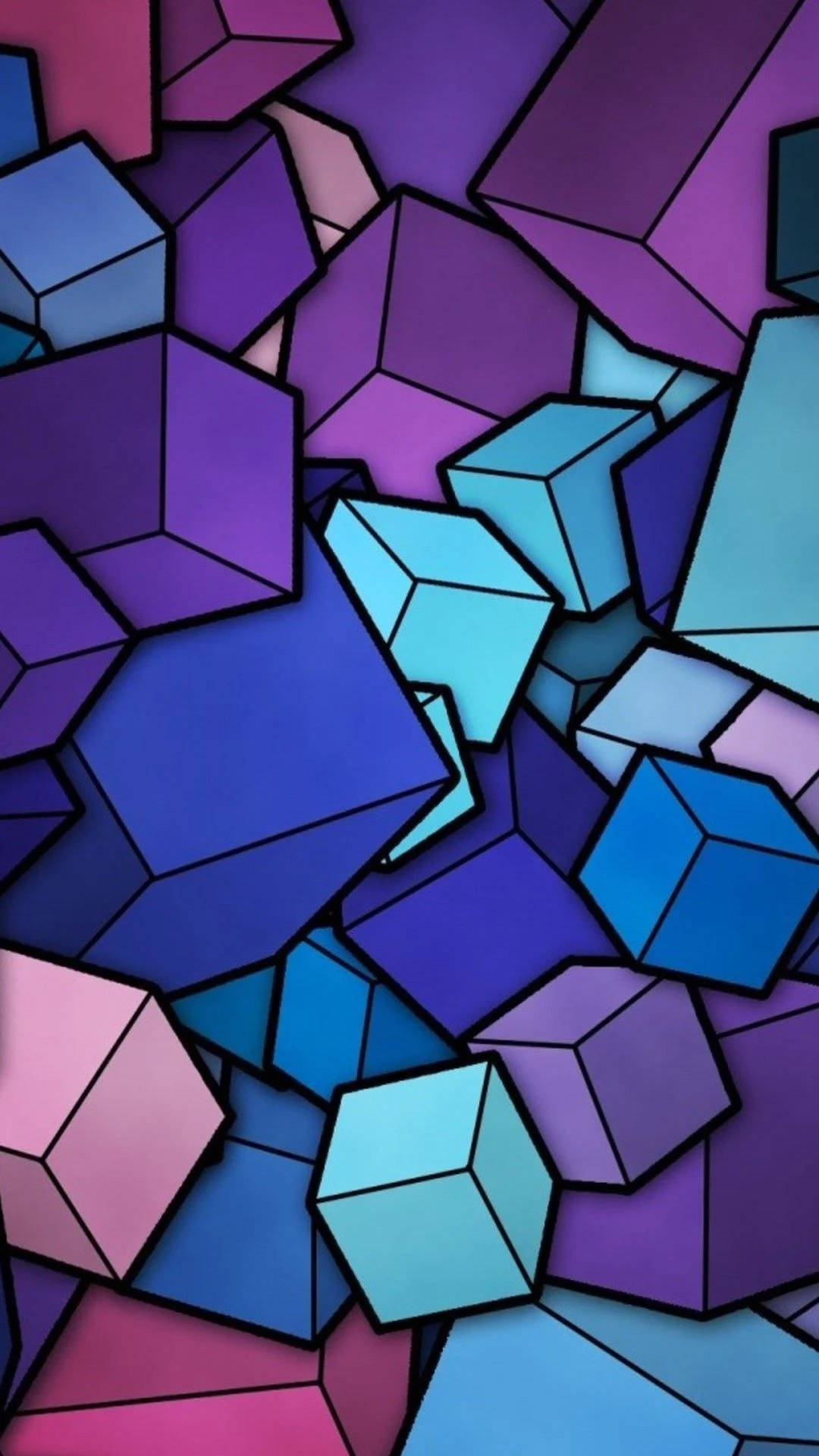3d Cubes Abstract Iphone Wallpaper