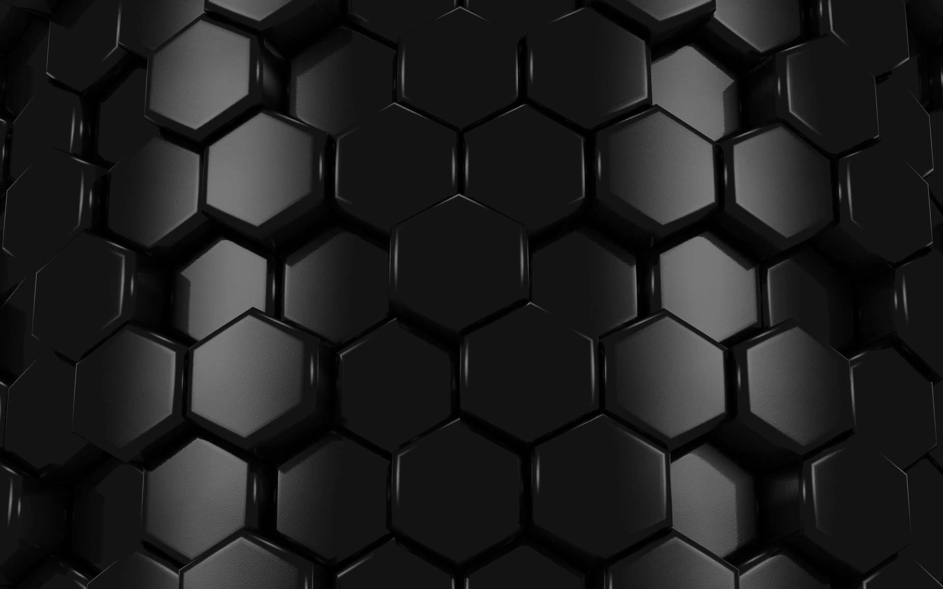 3d Dark Aesthetic Hexagon Black Pattern Wallpaper