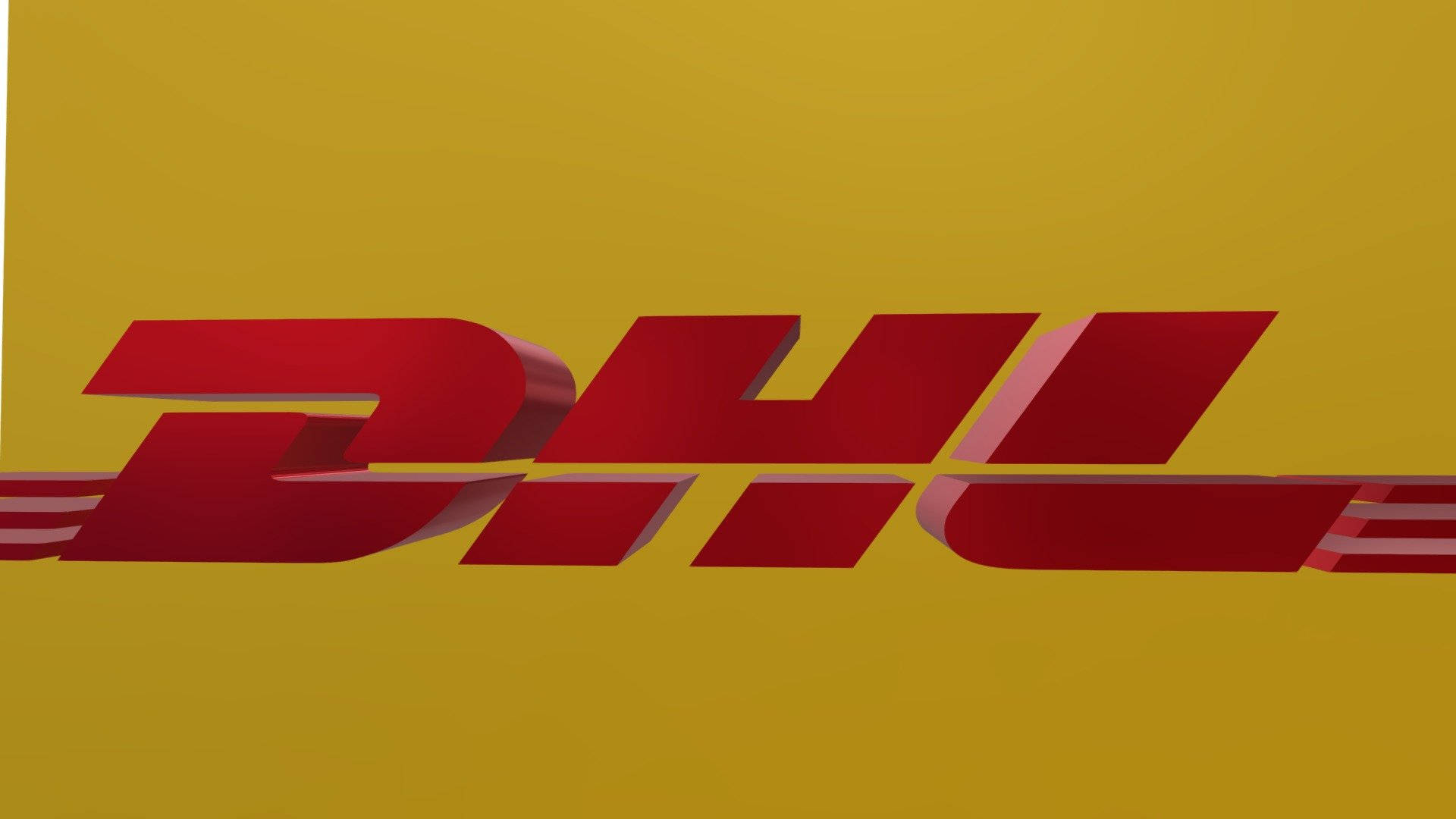 3D Dark DHL Logo Wallpaper