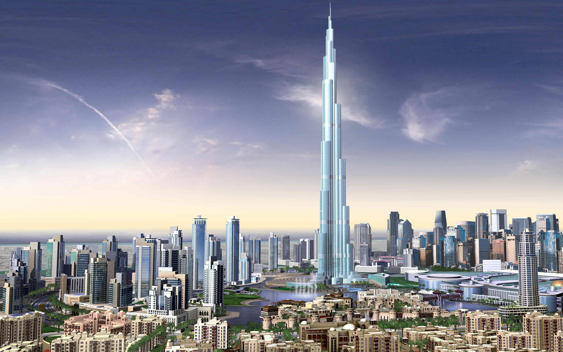 Download 3d Design Of Burj Khalifa In Dubai 4k Wallpaper 