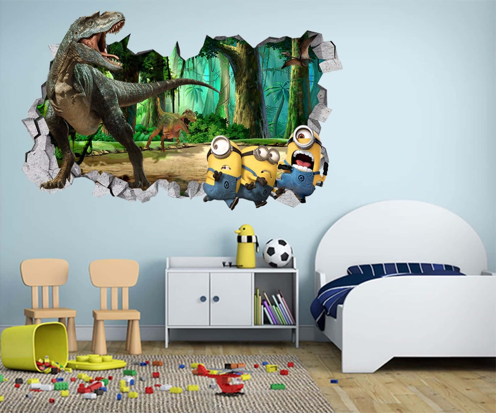 Dinosaurio3d Realista Rugiendo En La Naturaleza. Fondo de pantalla