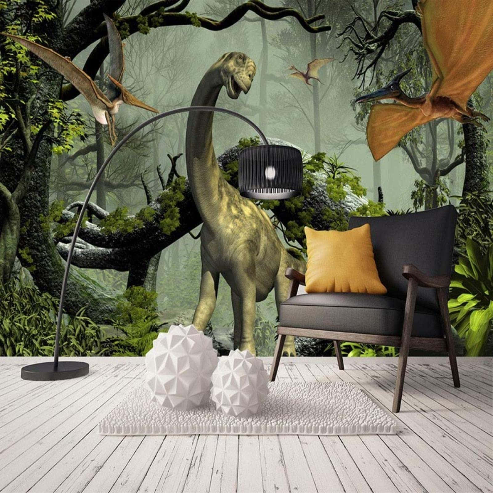 3D Dinosaur in the Jungle Wallpaper