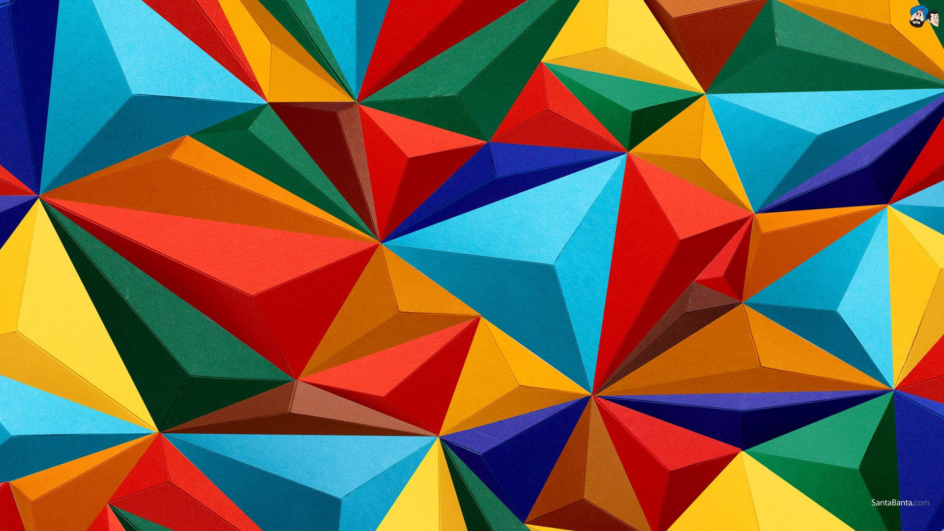 3d Dynamic Colorful Pyramids Pattern Wallpaper
