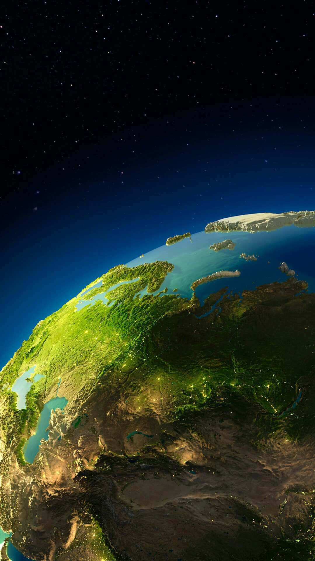 Renderizaciónde La Tierra En 3d En El Espacio Fondo de pantalla