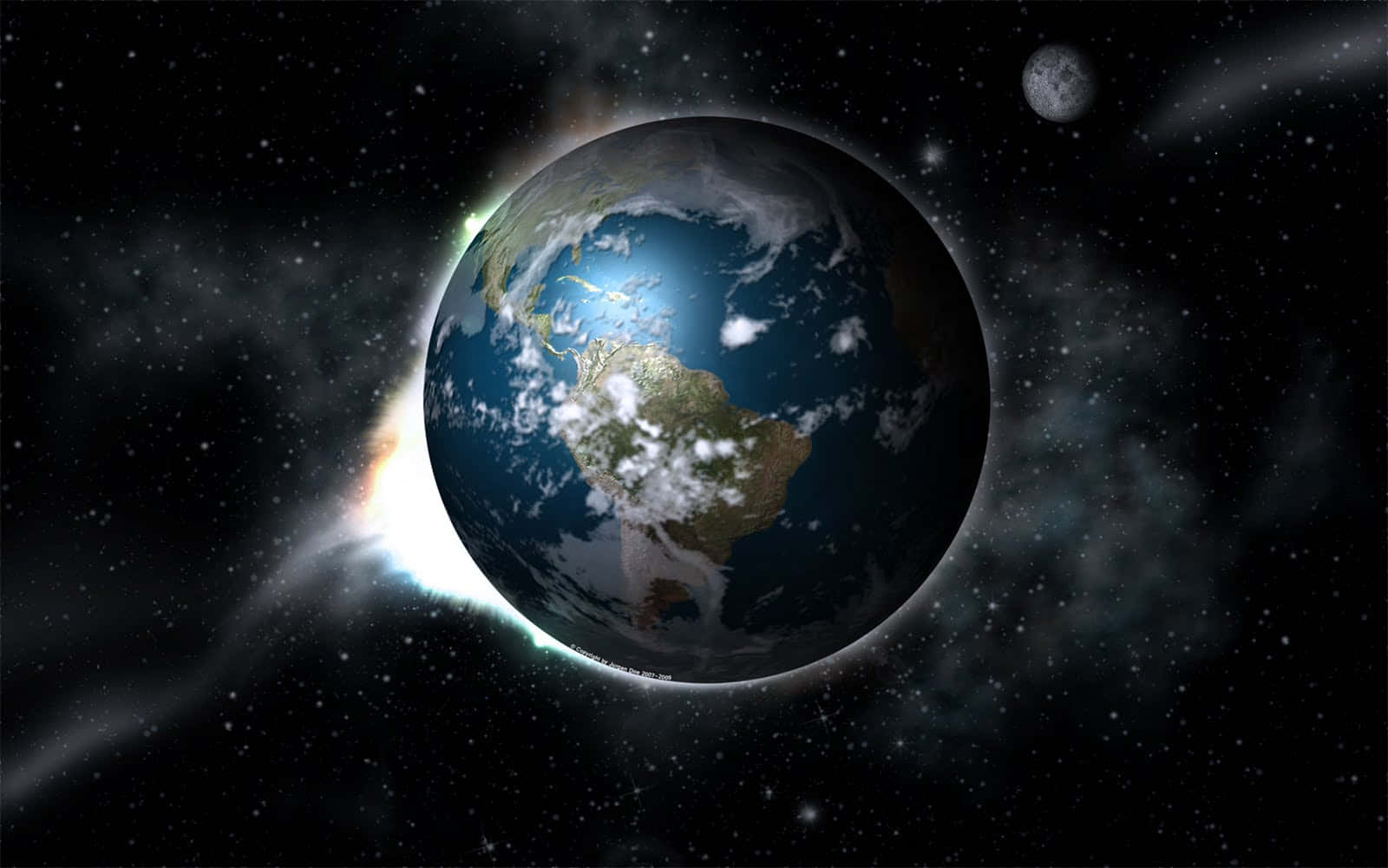 A high-quality render of our planet Earth in 3D Wallpaper