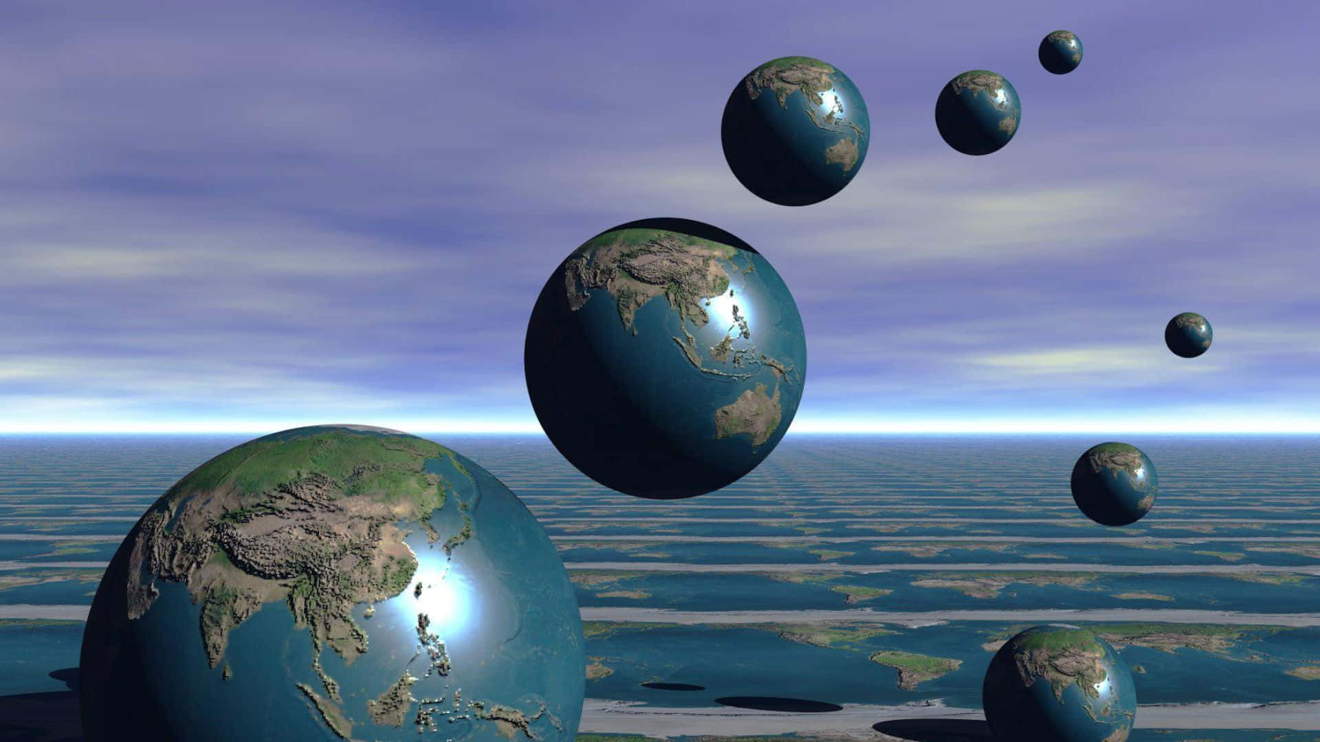 A Stunning 3D View of the Earth Wallpaper