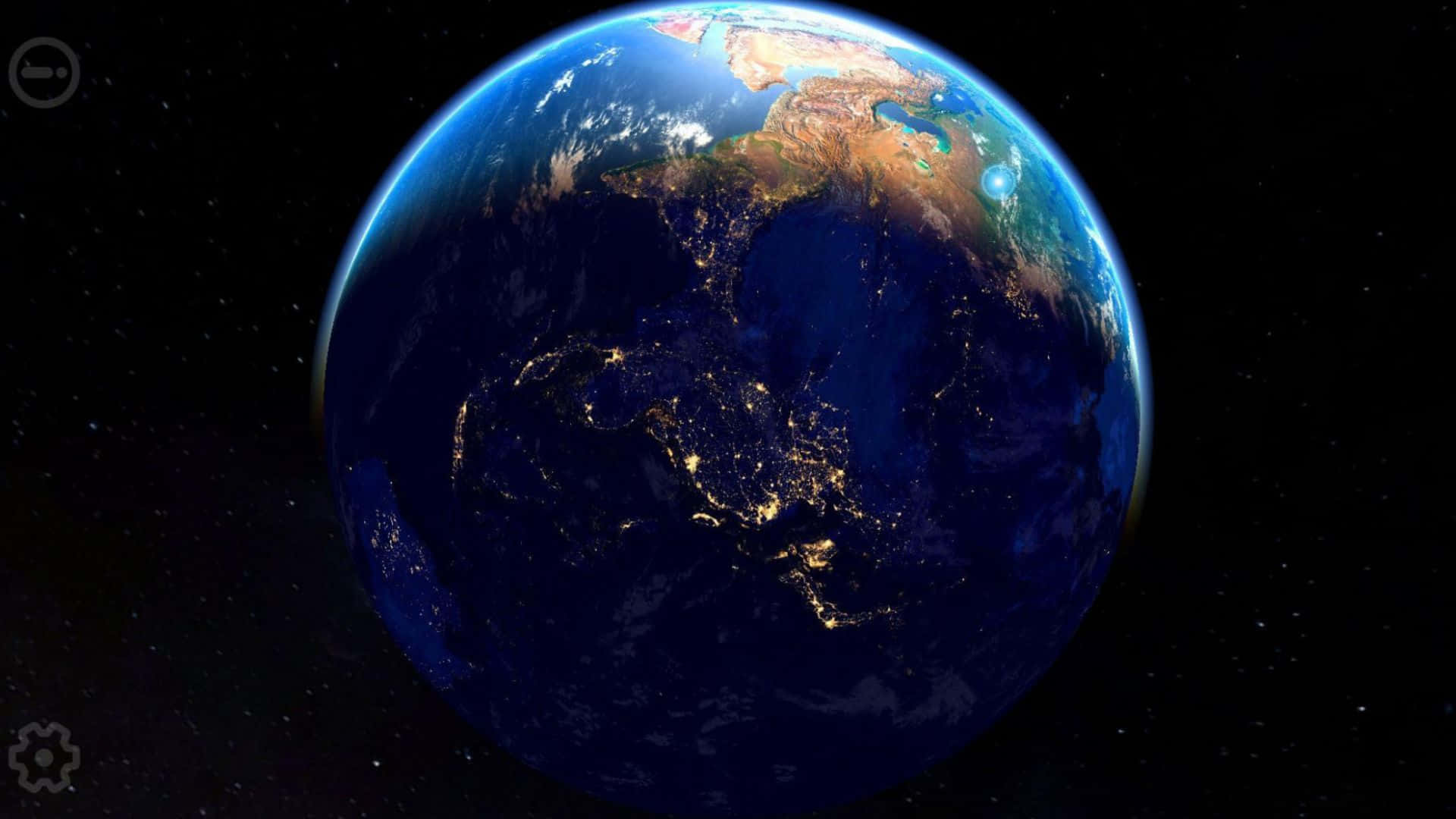 Impresionantevista De La Tierra En 3d Desde El Espacio Fondo de pantalla