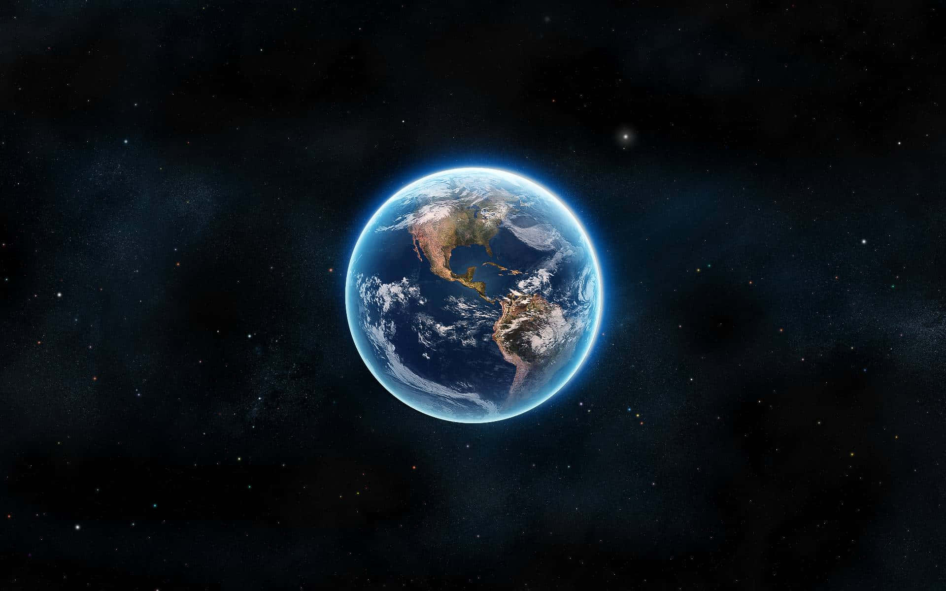 Majestic 3D Earth Floating in Space Wallpaper