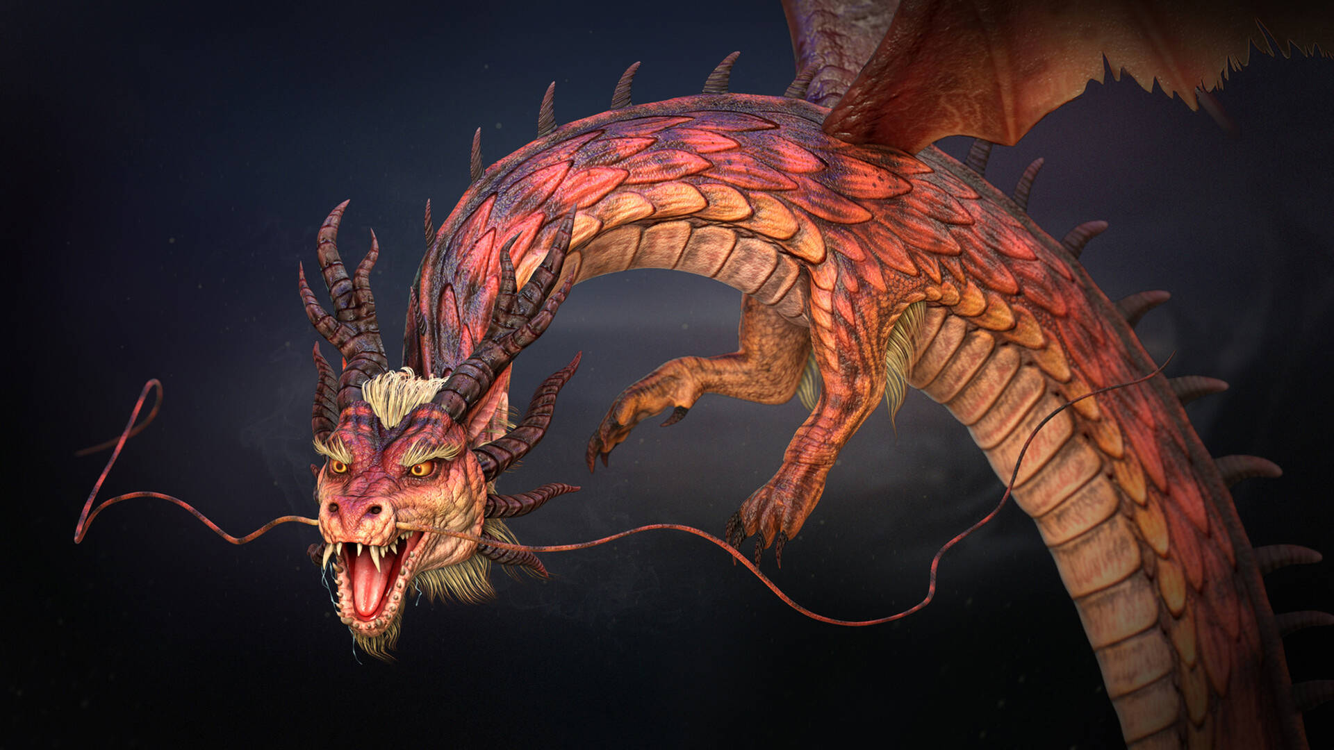 3D Eastern Dragon Wallpaper
