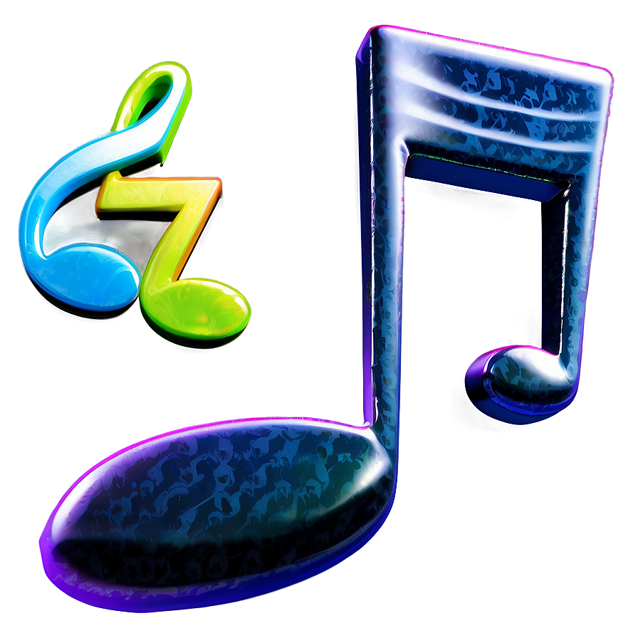 3d Eighth Note Image Png 06132024 PNG