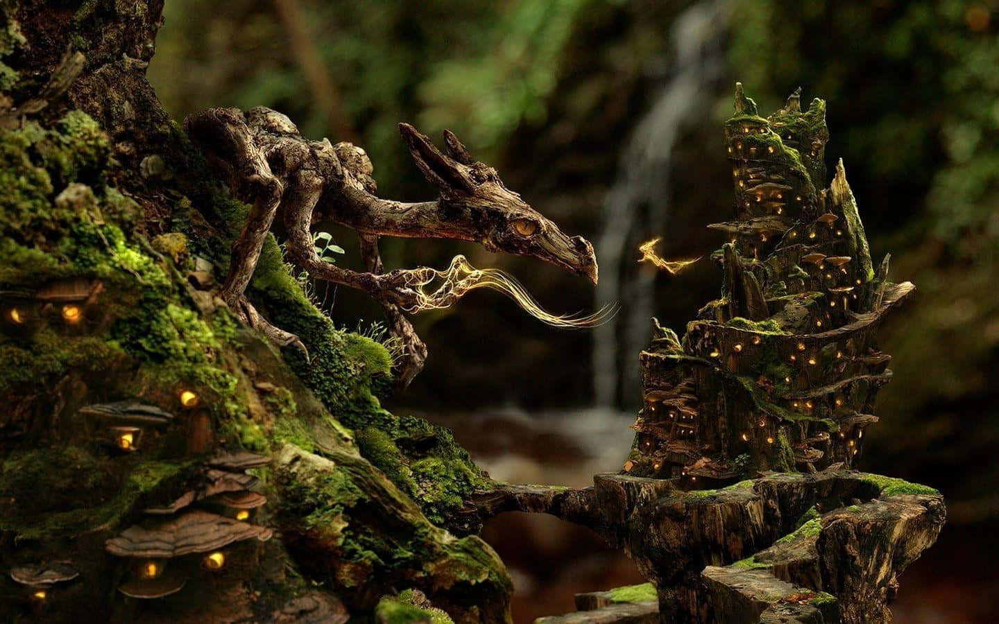 Enchanting Fantasy World in 3D Wallpaper