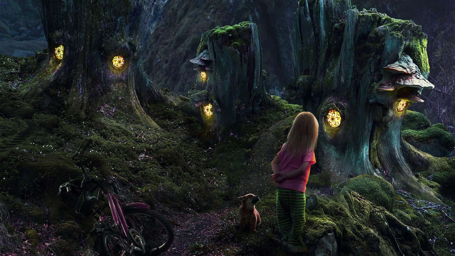 Mysterious Forest Elf: A 3D Fantasy Adventure Wallpaper