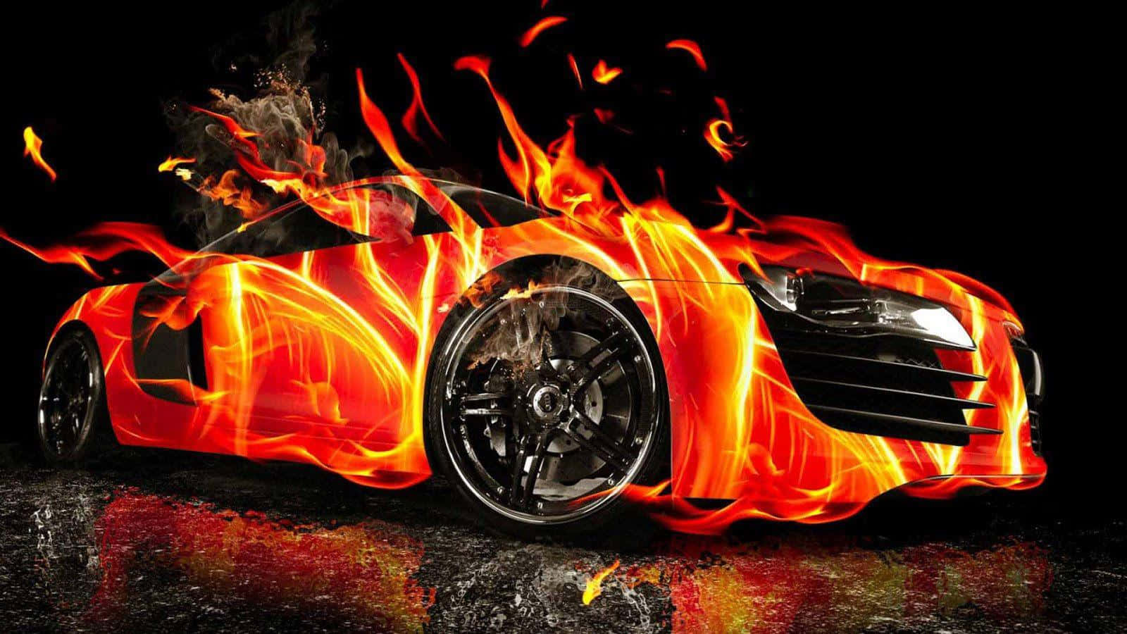 Flaming 3D Fire Wallpaper Wallpaper
