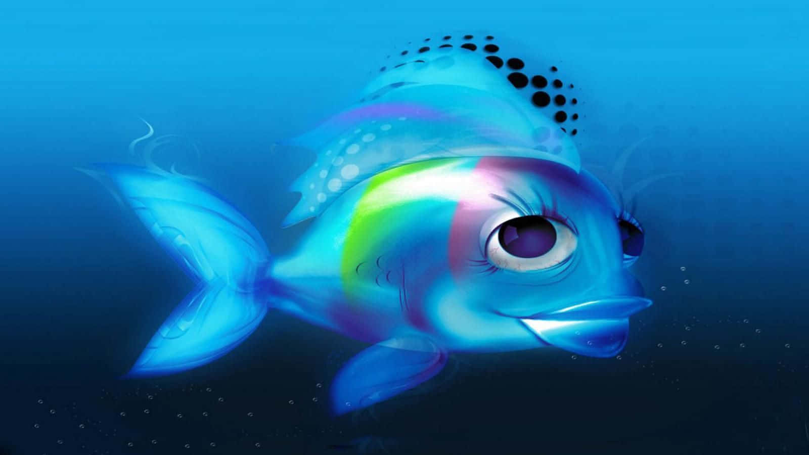 Stunning 3D Fish Scene Wallpaper