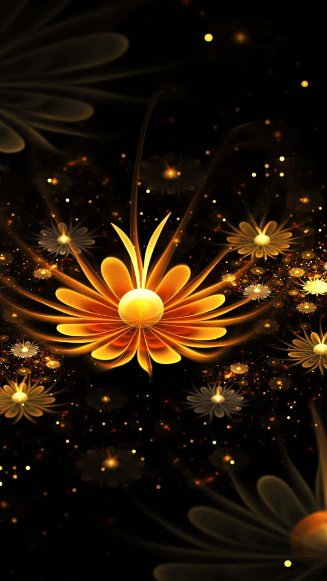 A vibrant 3D flower in full bloom Wallpaper