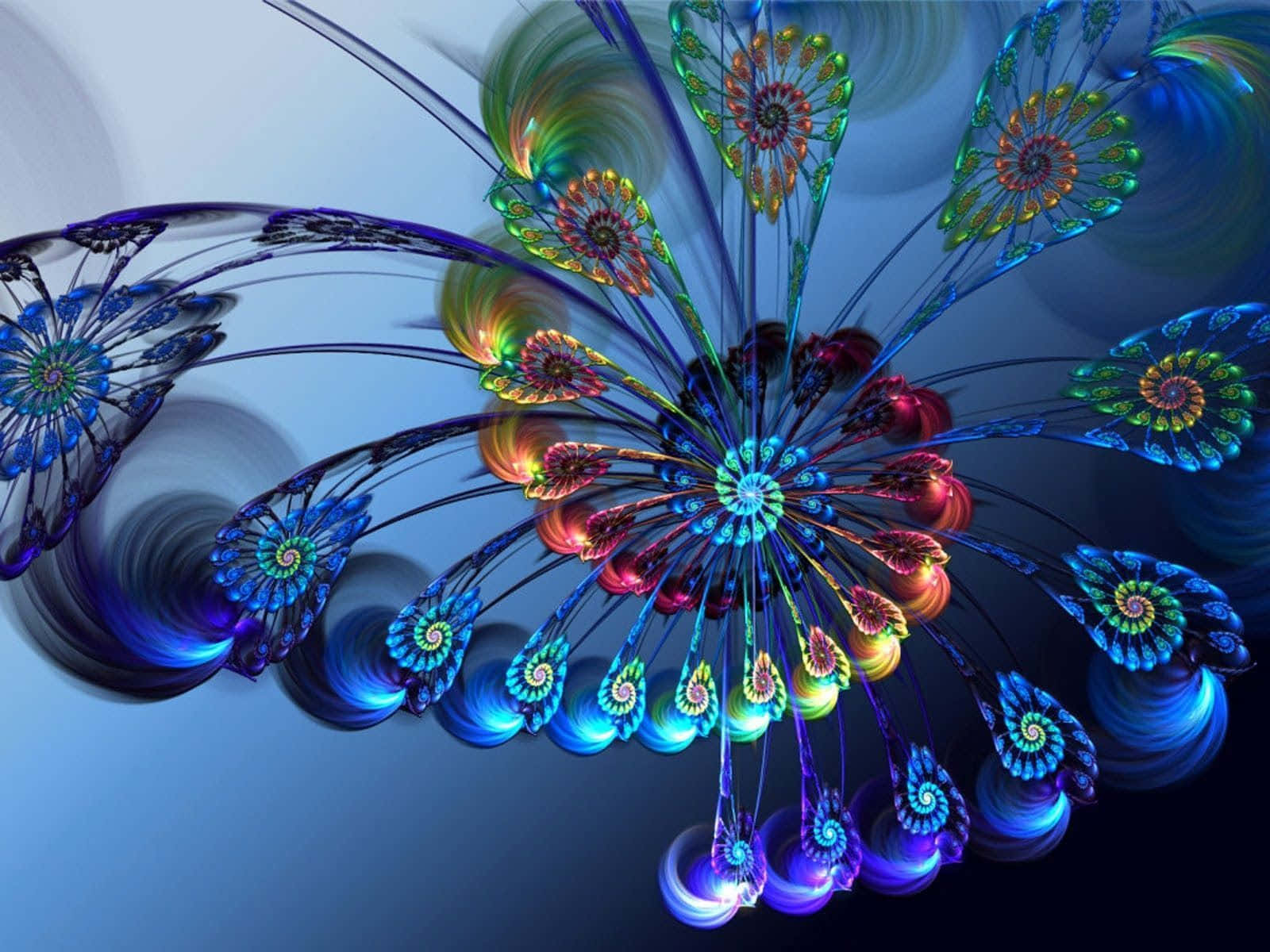 Impresionantearte De Flores En 3d. Fondo de pantalla