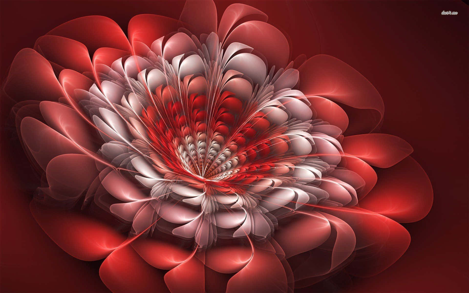 Stunning 3D Flower in Full Bloom against Celestial Background Wallpaper