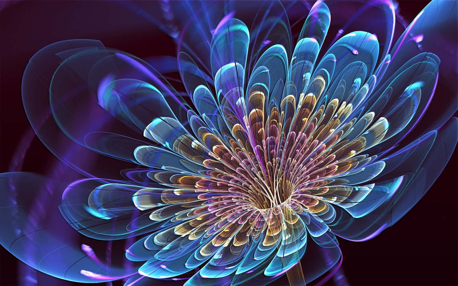 Vibrant 3D Flower in Full Bloom Wallpaper