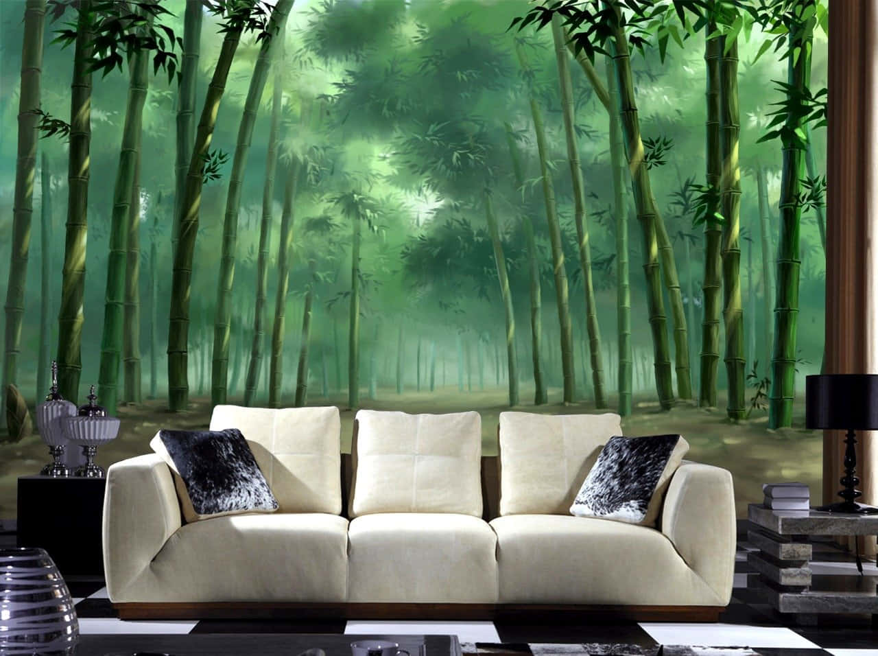 Captivating 3D Forest Landscape Wallpaper