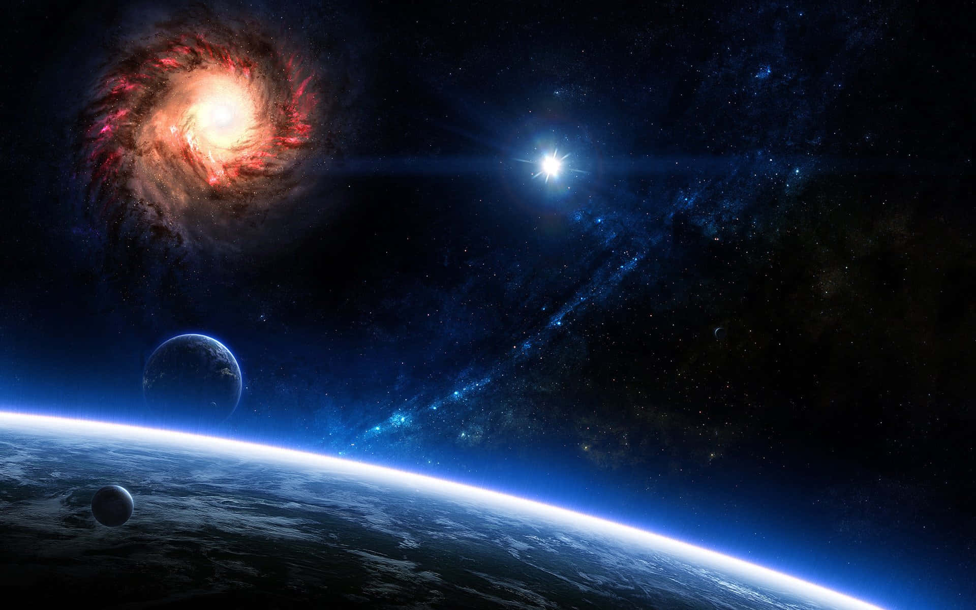 Impresionanteilustración En 3d De La Galaxia. Fondo de pantalla