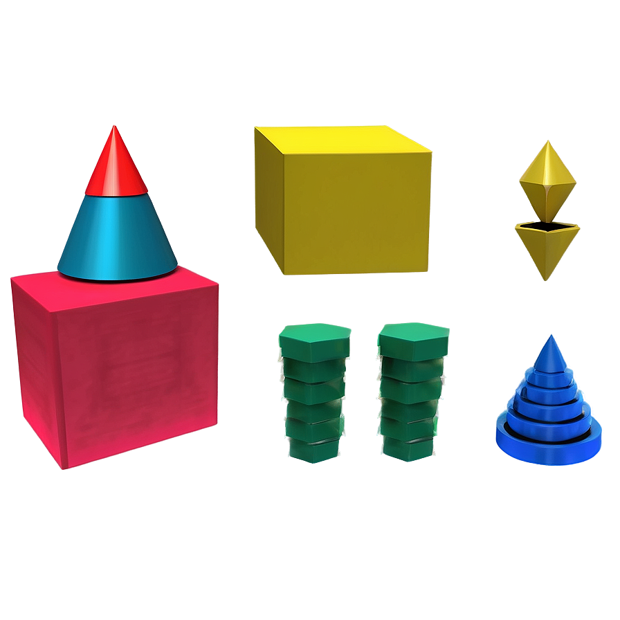 3d Geometric Shapes Png Mbt PNG