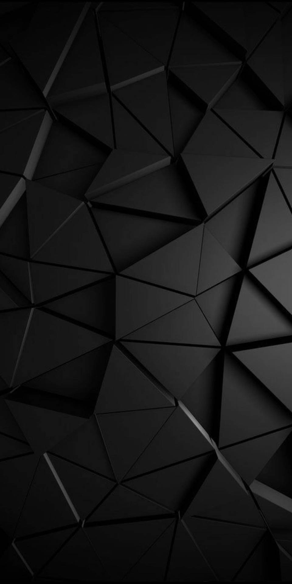 3D Geometric Triangle Black Pattern Wallpaper