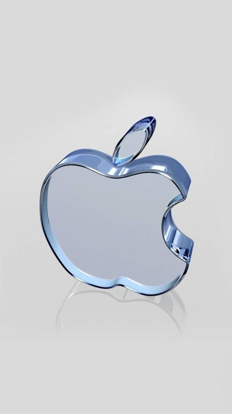 3d Glass Apple Logo Iphone Picture